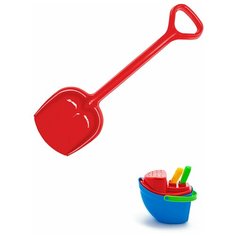 Игрушки для песочницы для снега Набор Пароходик + Лопатка для песочницы 50 см красный Karolina Toys