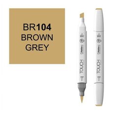 Маркер Touch Twin Brush 104 серо-коричневый BR104