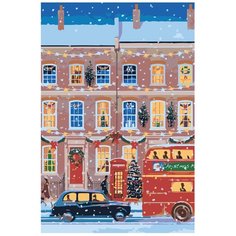 Рождественский Лондон Раскраска картина по номерам на холсте