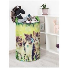 Корзина для игрушек JoyArty "Котята с пузырями" 40x60 см