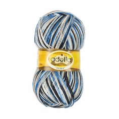 Пряжа ADELIA "ZENA" 100% акрил 5 шт.х100г 308м №76 белый,голубой,серо-голубой