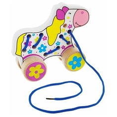 Развивающая игрушка Alatoys "Шнуровка-каталка Лошадь" (ШЛШ01)