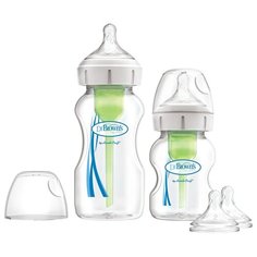 Dr. Browns Подарочный набор антиколиковых бутылочек с широким горлышком Options+ 1 х 270 мл, 1 х 150 мл, с рождения, голубой
