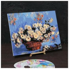 Картина по номерам на холсте с подрамником «Хризантемы» Клод Моне 40х50 см Школа талантов