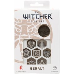 Набор кубиков для настольных ролевых игр Q-Workshop The Witcher Dice Set Geralt – The White Wolf, 7 шт.