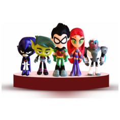 Набор игрушек «Юные Титаны» 6 шт. - Teen Titans Noname