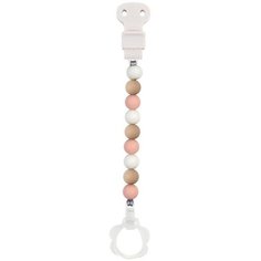 Держатель Nattou для фиксации соски Pacifinder Lapidou white-beige-pink 877619