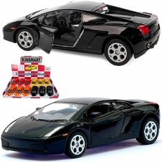 Машинка металлическая Kinsmart 1:32 Lamborghini Gallardo 5098DKT инерционная, двери открываются / Черный