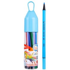 Фломастеры Deli "ColoRun", вентилируемые, смываемые, 12 цветов, арт. EC10506
