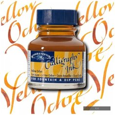 Тушь для каллиграфии W&N Calligraphy Ink (синяя крышка), 30мл, желтая охра Winsor Newton WN1111744