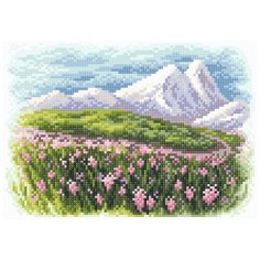 МС-078 Алмазная мозаика Весна в предгорье 27*19см Brilliart М.П.Студия