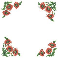 Набор для вышивки салфетки "Маки"(цена производителя) Каролинка 45х45см