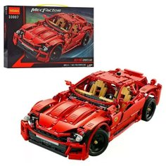 Конструктор Decool 33007 Техник "Красная спортивная машина" 1441 деталей Jisi Bricks (Decool)