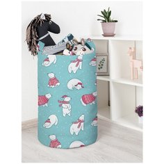 Корзина для игрушек JoyArty "Рождественские полярные медведи" 40x60 см