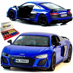 Металлическая машинка Kinsmart 1:38 "2020 Audi R8 Coupe" KT5422D, инерционная / Синий