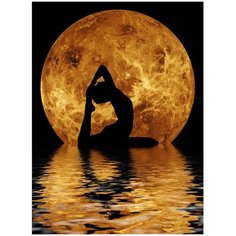 Картина мозаикой с нанесенной рамкой лунный фитнес (18 цветов) 40*50 см Molly