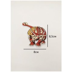 Заплатка / текстильный патч/ Нашивка / Термоаппликация / Термонаклейка динозавр Double Hobby