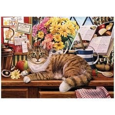 Мозаика алмазная (классическая) 40Х50 СМ полосатый КОТ, С подрамником