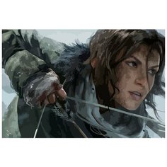 Картина по номерам на холсте игра Tomb Raider Lara Croft Лара Крофт Расхетительница гробниц - 6581 Г 60x40