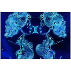 Картина по номерам на холсте знаки зодиака близнецы девушки космос - 1528