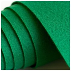 Фетр корейский жесткий листовой 33x110 см толщина 1,2 мм, цвет весенний зеленый 936 / для творчества рукоделия КафеБижу