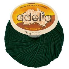 Пряжа ADELIA "KATTY" 100% шерсть 10 шт. х50г 150м №14 тёмно-зелёный
