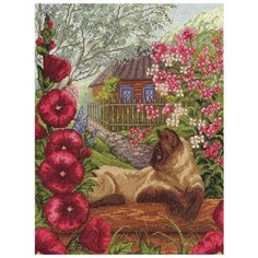 Набор для вышивания "Отдых под мальвой", 24x32 см, PANNA