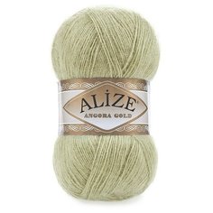 Пряжа Alize Angora Gold (Ангора Голд) - 3 мотка 267 пастельно-зеленый 20% шерсть, 80% акрил 550м/100г