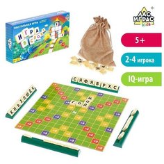 Настольная игра на эрудицию "Игра в слова": скрабл, поле, подставки, мешок, буквы (1 шт.) Pro Market