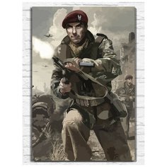 Картина по номерам на холсте игра Call Of Duty 3 (PS, Xbox, PC, Switch) - 11142 В 60x40