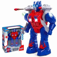 Робот воины миров, BONDIBOT Bondibon , свет, звук, движение, стрельба , ВOX 23х9х28см, арт. M0752-2.