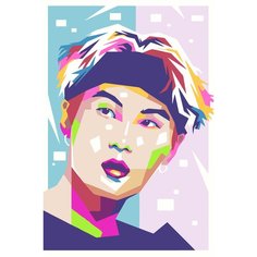 Картина по номерам BTS K-POP поп-арт pop-art холст на подрамнике 40х60 см