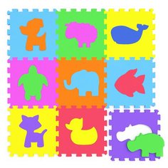 Развивающая игра Коврик "Животные" 9 элементов Elbasco
