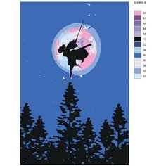 Картина по номерам, 60 x 90, R0L1-E-4060L-6, самурай, арт , "Живопись по номерам", набор для раскрашивания, раскраска