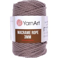 Пряжа YarnArt Macrame Rope 3mm серо-бежевый (788), 60%хлопок/ 40%вискоза/полиэстер, 63м, 250г, 1шт