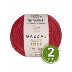 Пряжа Gazzal Baby Love (Беби Лав) - 2 мотка Цвет: 1604, Красное дерево 55% модал 45% акрил 50г 115м