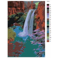 Картина по номерам W-231 "Водопад" 70x110 Brushes Paints