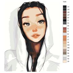 Картина по номерам Т370" девушка С веснушками" 70x90 Brushes Paints