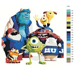 Картина по номерам Т100 "Корпорация монстров", 40x40 см Brushes Paints