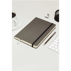 Ежедневник BrunoVisconti недатированный, А5 (142 х 214 мм.), "MEGAPOLIS VELVET" серый 320 стр, Арт. 3-468/11