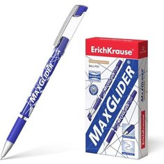 Ручка шариковая Erich Krause MaxGlider Ultra Glide, суперкомфортное письмо, синяя