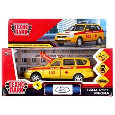 Машина ТехноПарк LADA PRIORA реанимация 12 см, свет, звук.