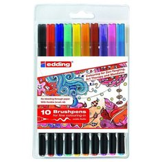 Маркеры-кисти "Zendoodle. Edding 1340", 10 штук