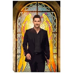 Картина по номерам на холсте Сериал Люцифер Морнингстар - 7199 В 60x40