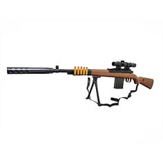 Детская снайперская винтовка Mauzer (Маузер) KAR98F 110 см (два вида пулек, оптический прицел, гильзы, очки) Shantou Chenghai Hongyuansheng Toys
