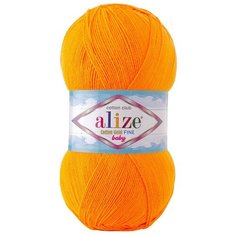 Пряжа для вязания ALIZE Cotton Gold Fine Baby 100гр, 470м (55%хлопок, 45%акрил) (83 тыква), 5 мотков