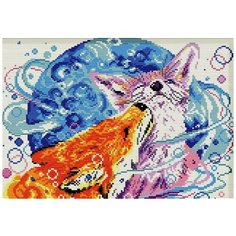 Алмазная мозаика "Палитра чувств. Лисички", 28,5x41 см Art Solo