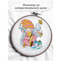 Набор на водорастворимой канве для вышивания крестом "К Пасхе" 15.9х20.1 см Чудо Холст