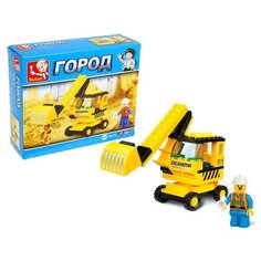 Конструктор Экскаватор, 62 детали Sluban