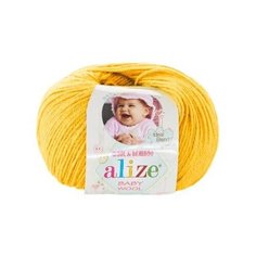 Пряжа Alize Baby Wool, 40 % шерсть, 40 % акрил, 20 % бамбук, 50 г, 175 м, 1 шт., 548 цыпленок